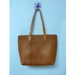 Thickened vegetable-tanned leather horizontal tote bag